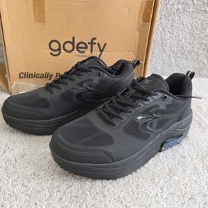 Gravity Defyer Gdefy Mens Ion All Black Athletic Shoes Sneakers Sz 9.5 EU 43 NEW